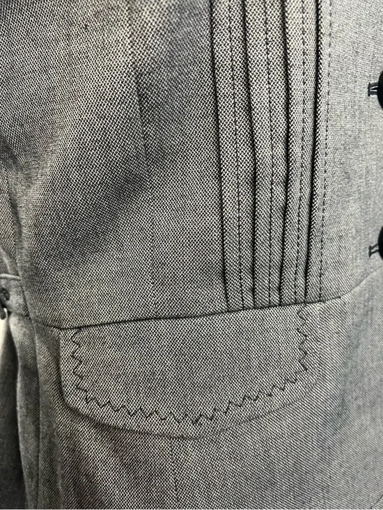 Ann Taylor Loft Grey Wool Blend Peplum Blazer - Size 8 - Picture 6 of 10